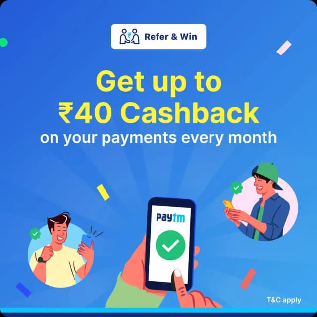 Join Paytm, Make Your First Payment & Win ₹40
